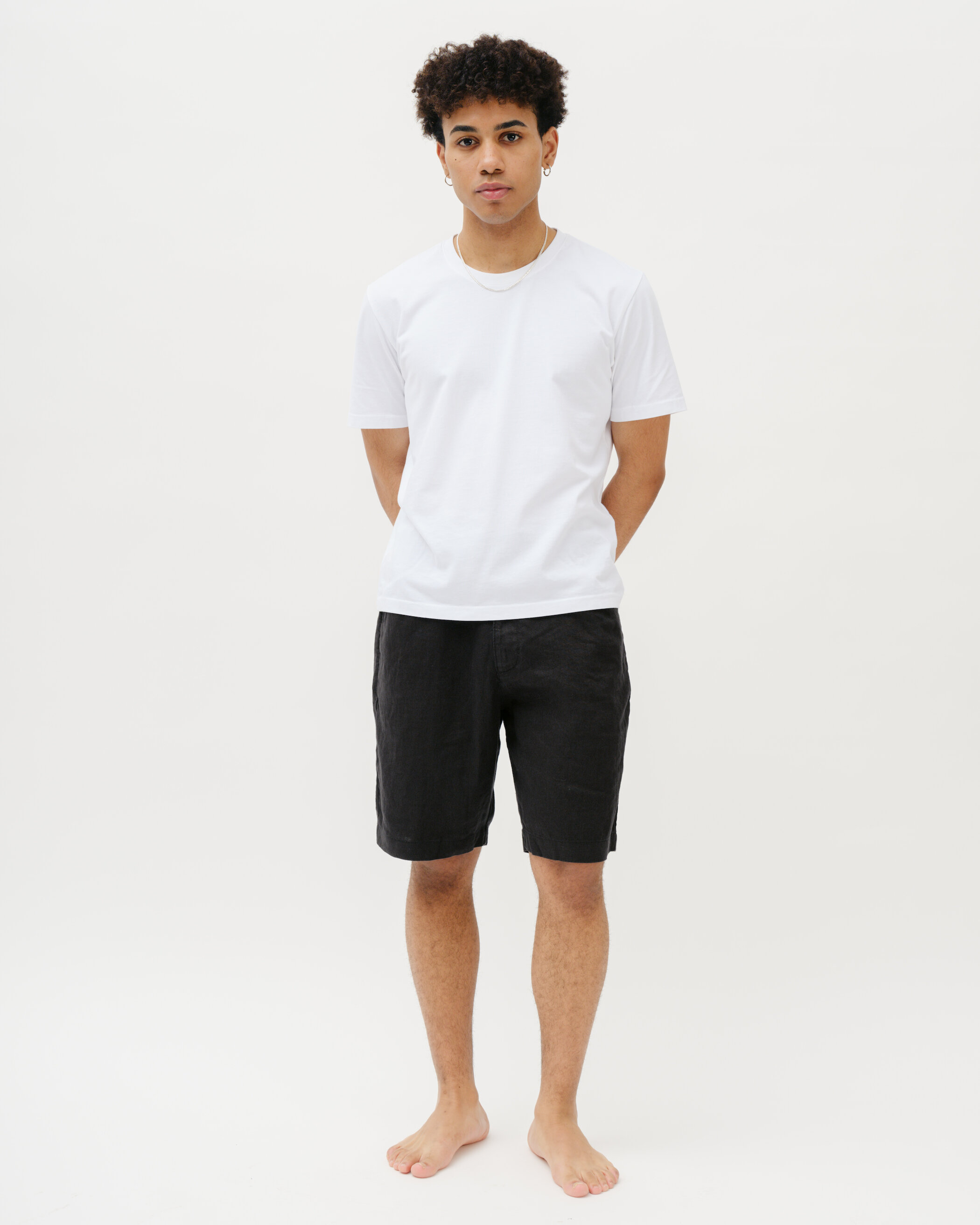 Glein - Linen Shorts - black